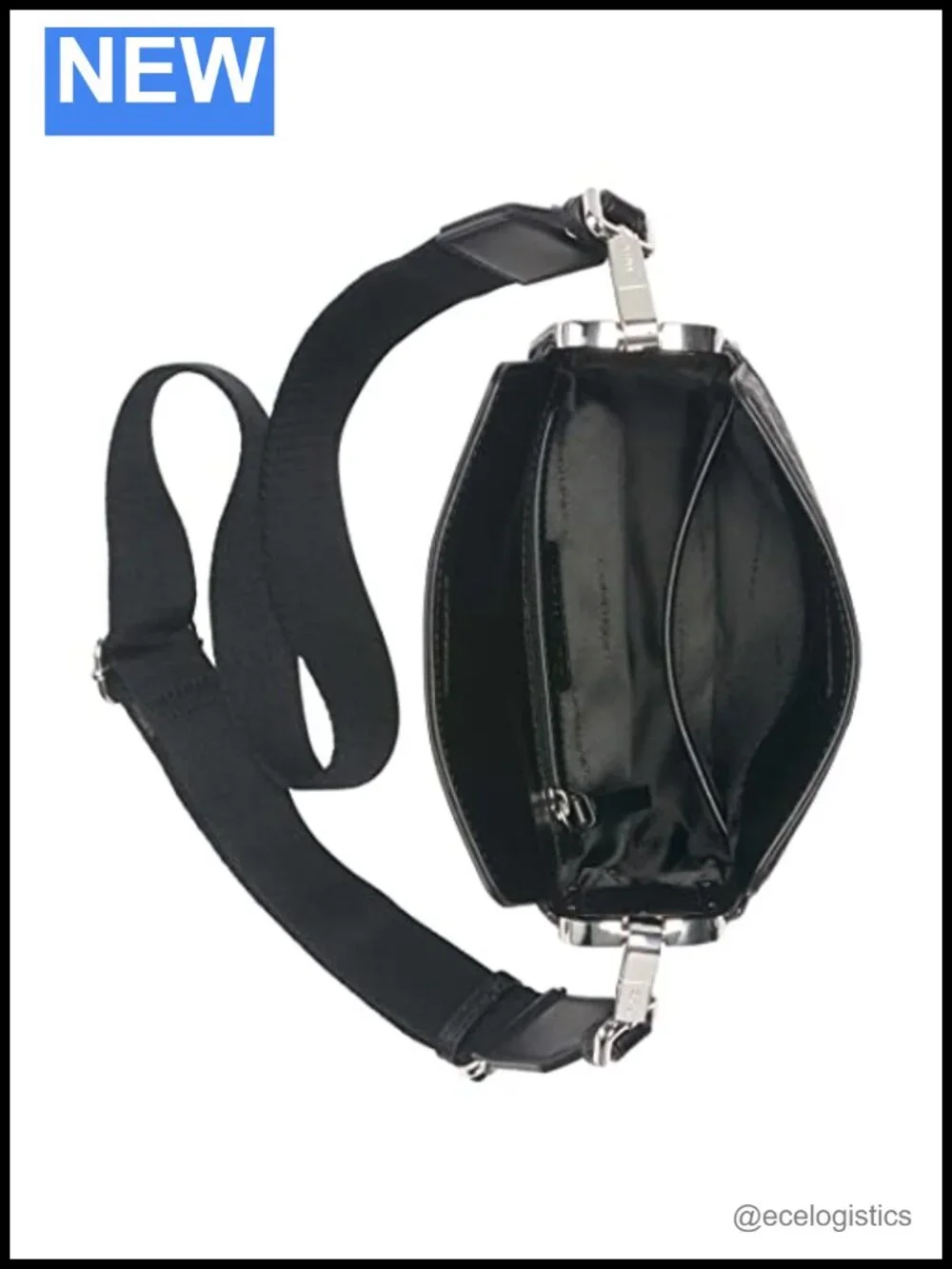 Faux Leather Crossbody Handbag Vegan Leather 9x7.5 Inches